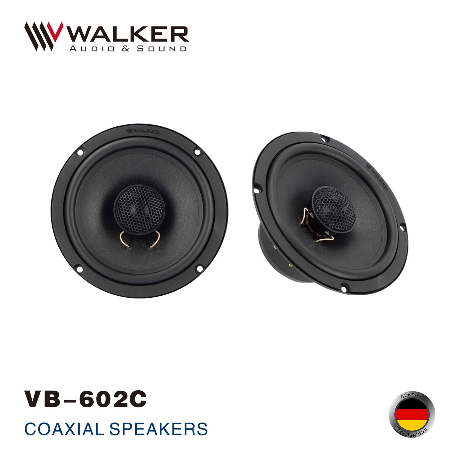 WALKER VB-602c WALKER VB-602c All-in-One 80W 6.5-Inch Coaxial Speakers for Every Vehicle Type